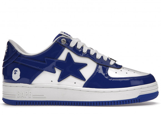 A Pathing Bpe Aape Sta Patent Leather White Blue